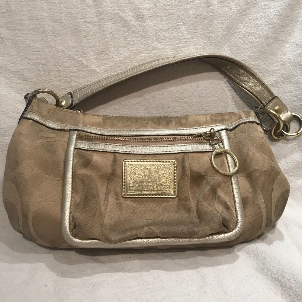 Tan coach purse